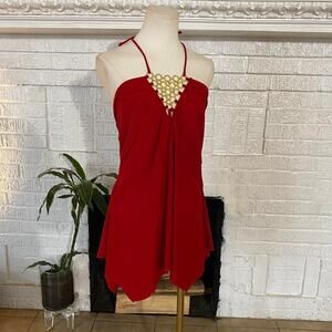 Vintage y2k red halter club top
